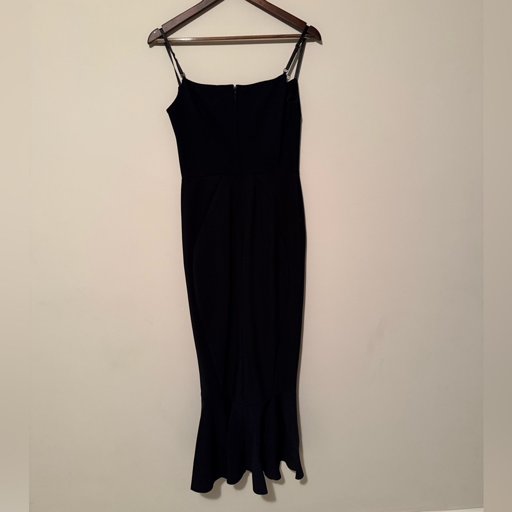 Greta Constantine Formal Black “Timothy” Ruffle Hem Dress - size small - Picture 3 of 8